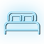 Neon hotel icon